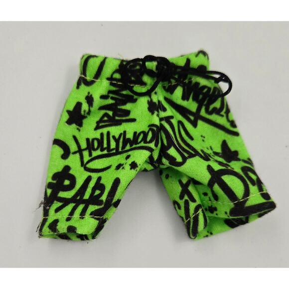 Rainbow High Jade Hunter Green Shorts with Black Writing - Picture 1 of 9